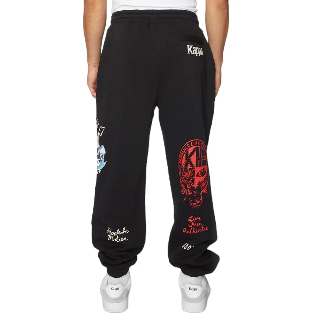 Kappa Authentic Choco Sweatpants (Jet Black) 371P3WW - Image 3