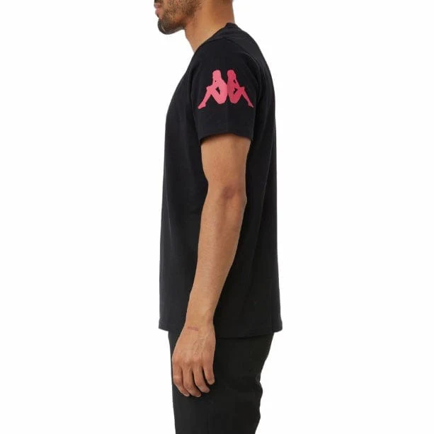 Kappa Authentic Paroo T Shirt (Black/Fuchsia-Blue/Yellow) 34155EW - Image 3