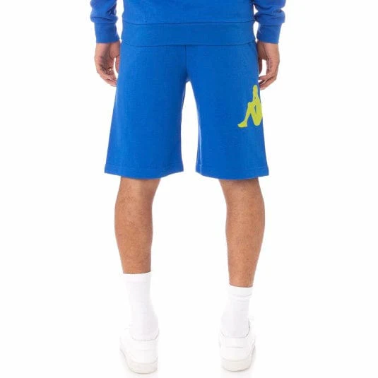 Kappa Authentic Sangone Shorts (Blue/Lime-Orange/Grey) 34157FW - Image 4