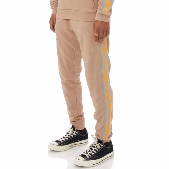 Kappa Logo Tape Anira 2 Sweatpants (Brown/Orange-Blue/Beige) 311B72W - Image 2