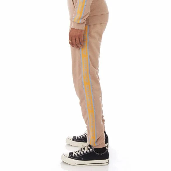 Kappa Logo Tape Anira 2 Sweatpants (Brown/Orange-Blue/Beige) 311B72W - Image 3