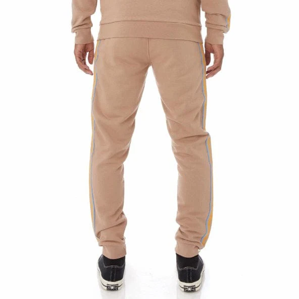 Kappa Logo Tape Anira 2 Sweatpants (Brown/Orange-Blue/Beige) 311B72W - Image 4