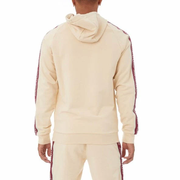 Kappa Logo Tape Apet 2 Hoodie (Beige/Bordeaux-Green/Coral) 311B7VW - Image 4