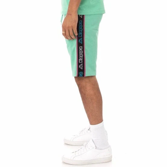 Kappa Logo Tape Asved 2 Shorts (Green/Black-Blue/White) 34152QW - Image 3