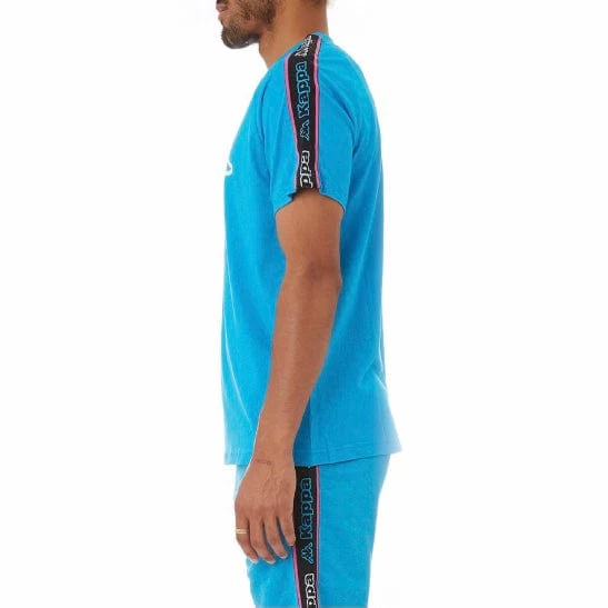 Kappa Logo Tape Avirec 2 T Shirt (Blue/Black/White) 311B7CW - Image 3