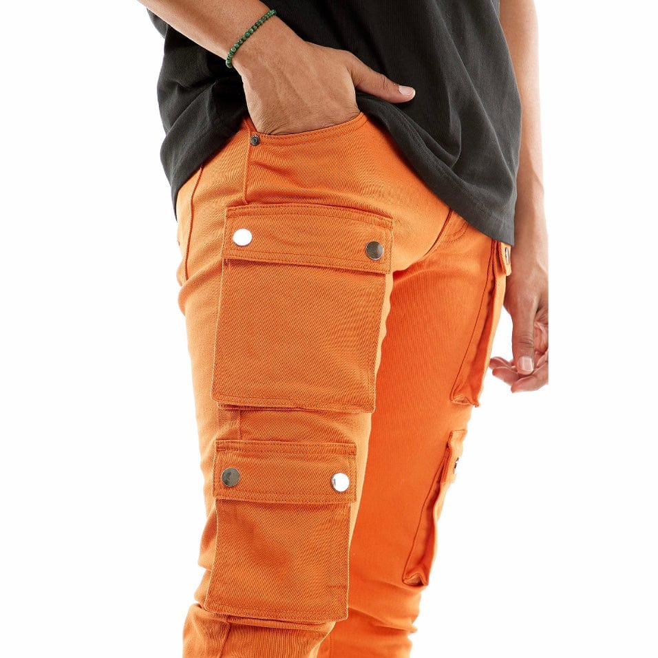 Kdnk Snap Double Cargo Pants (Orange) KNB3233 - Image 2