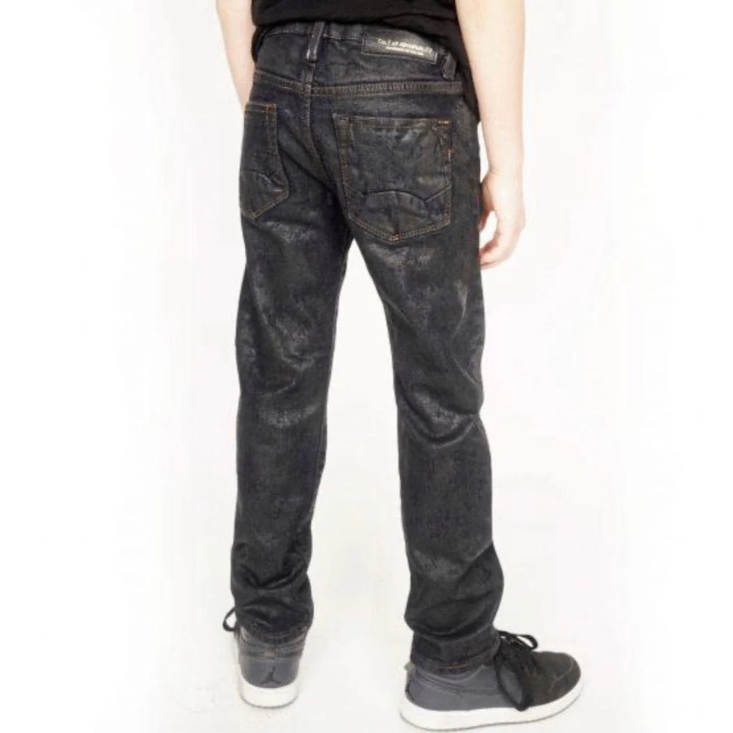 Kid's Cult Rogue Slim Straight Stretch Denim Jeans (Black Ice) 87B9-BRS0C - Image 2