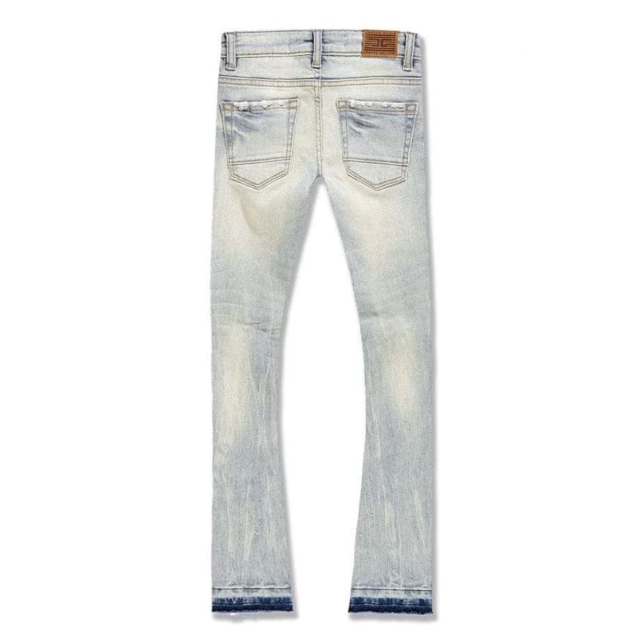 Boys Jordan Craig Attitude Stacked Denim (Iced Lager) JTF1214B - Image 2