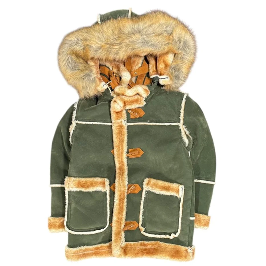Kids Jordan Craig Denali Shearling Jacket (Olive) 91620K