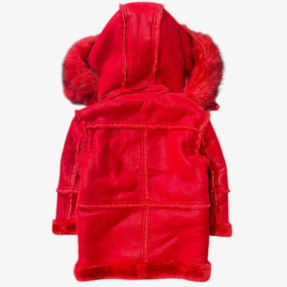 Kids Jordan Craig Denali Shearling Jacket (Red) 91445K - Image 2