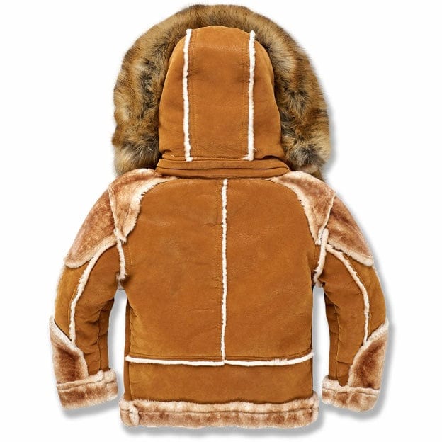 Kids Jordan Craig El Jefe Shearling Moto Jacket (Cognac) 91625K - Image 2