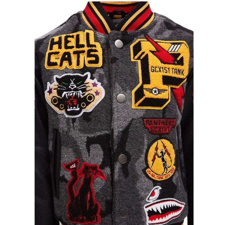 Kids Jordan Craig Hellcat Varsity Jacket (Black Camo) 91646K - Image 5