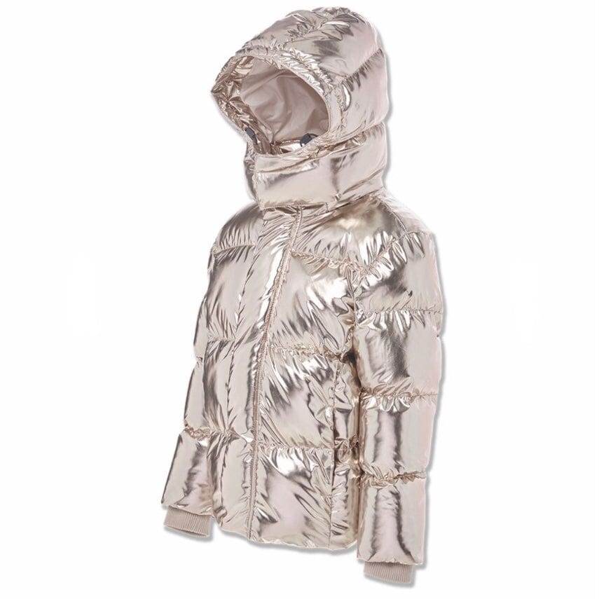 Kids Jordan Craig Metallic Hooded Bubble Jacket (Gold) 91542MK - Image 6