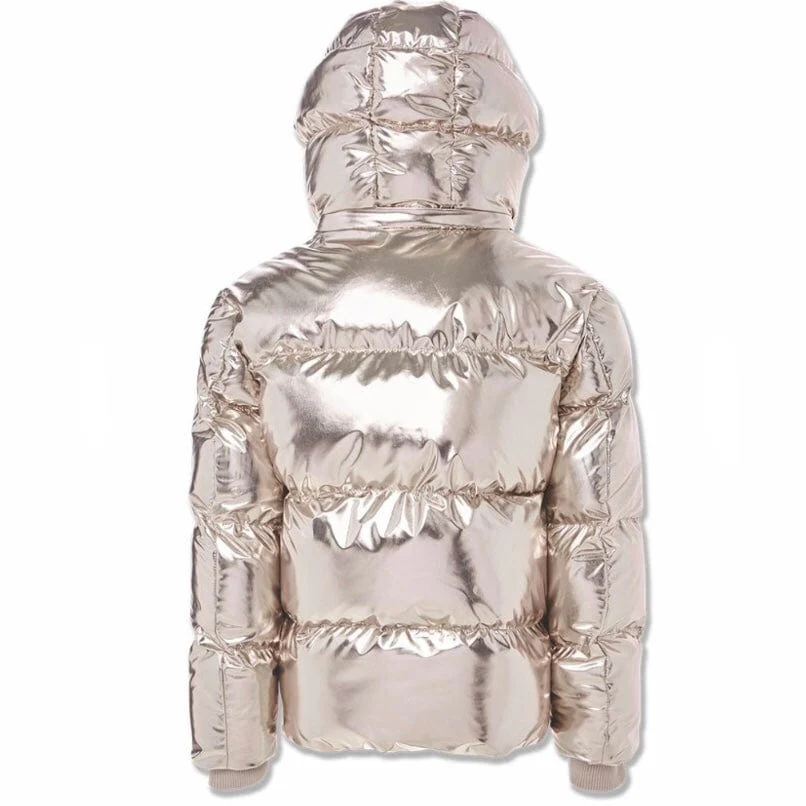 Kids Jordan Craig Metallic Hooded Bubble Jacket (Gold) 91542MK - Image 7