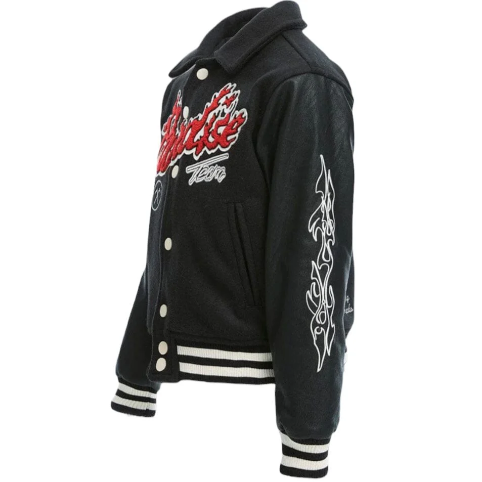 Kids Jordan Craig Paradise Tour Varsity Jacket (Black) 91632K - Image 2