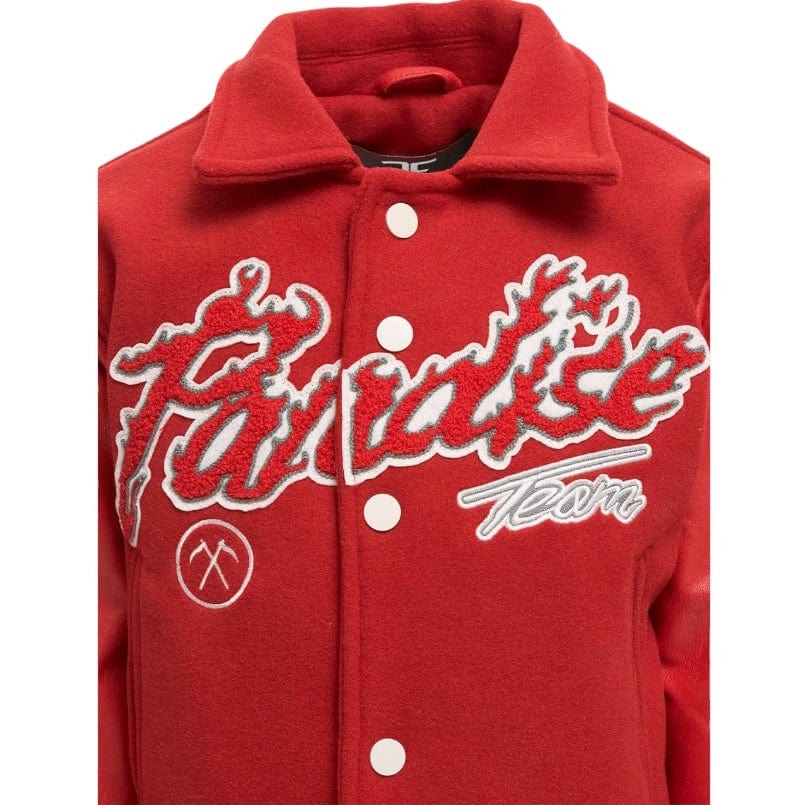 Kids Jordan Craig Paradise Tour Varsity Jacket (Red) 91632K - Image 6