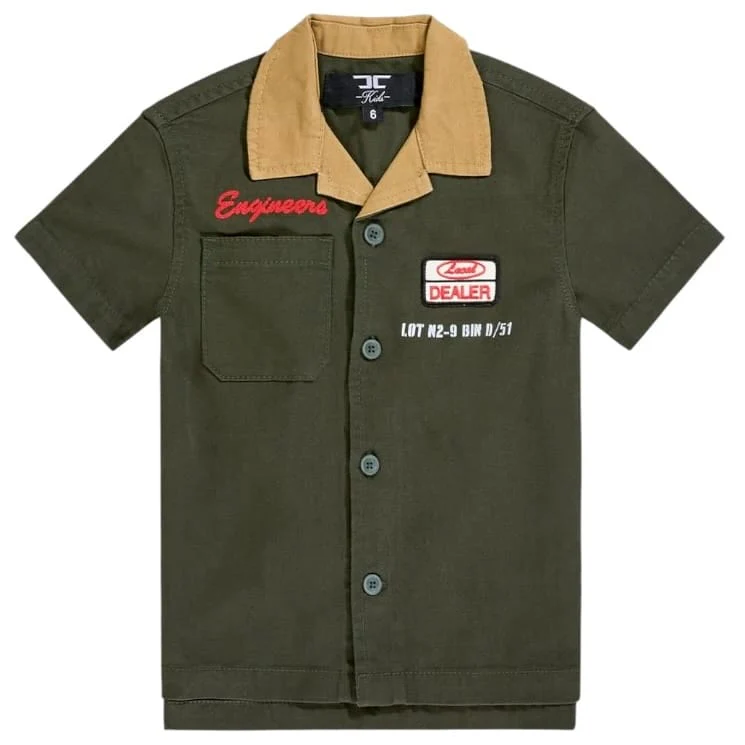 Kids Jordan Craig Re-up Mechanic Short Set (Dark Green) - Image 2