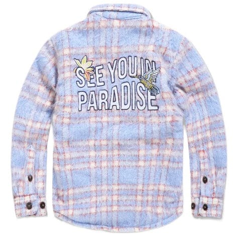 Kids Jordan Craig See You In Paradise Flannel Shacket (Sky Blue) 2561K - Image 2