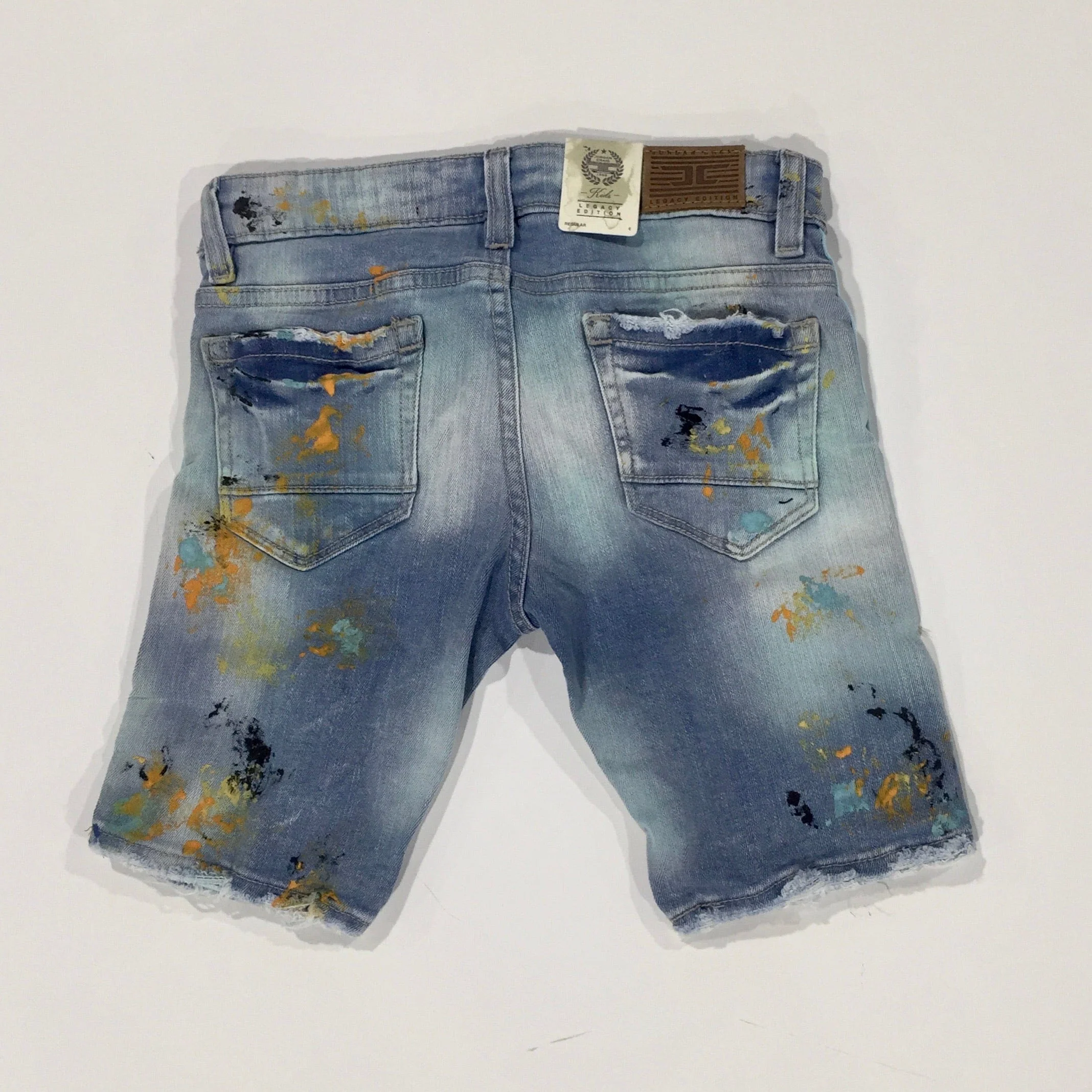 Kids Jordan Craig Talladega Denim Shorts (Iced Neon) - Image 2