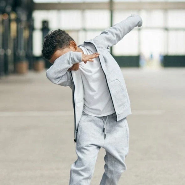 Kids Jordan Craig Uptown Zip up Hoodie (Heather Grey) 8521HK - Image 6