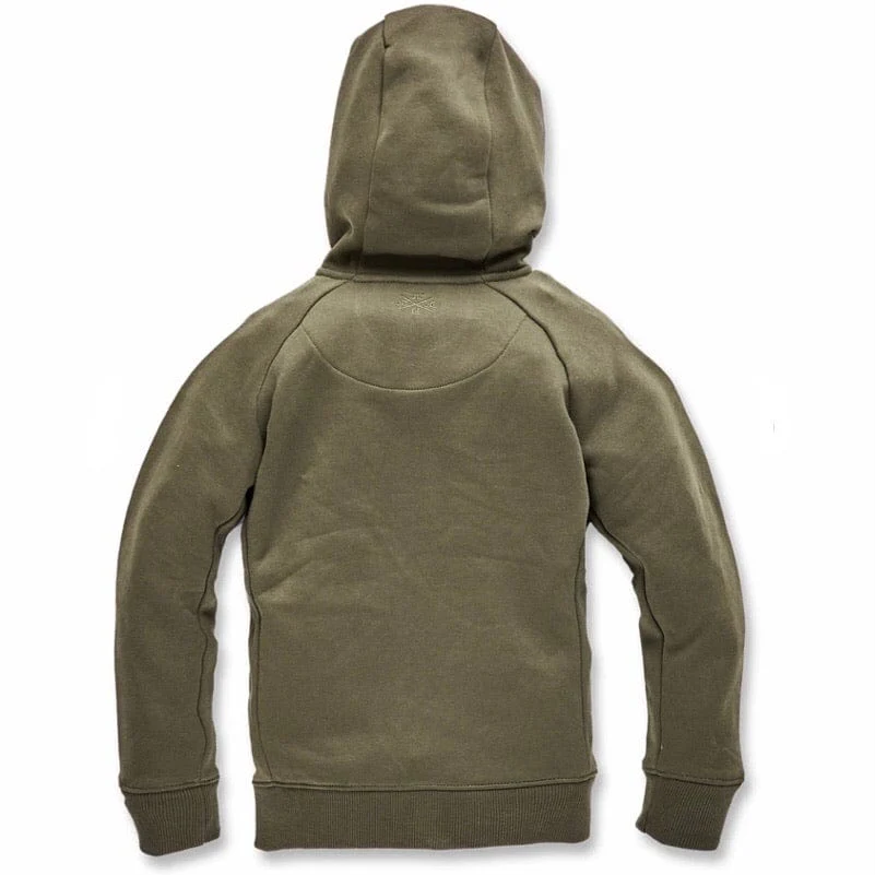 Kids Jordan Craig Uptown Zip Up Hoodie (Olive) 8521HK - Image 2