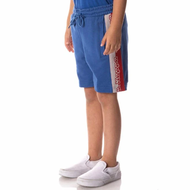 Kids Kappa Logo Tape Dasved Shorts (Blue) 311E2BW - Image 2