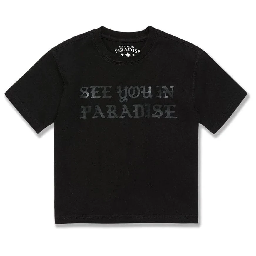 Kids See You In Paradise Cropped Tee (Jet Black) 9120AK