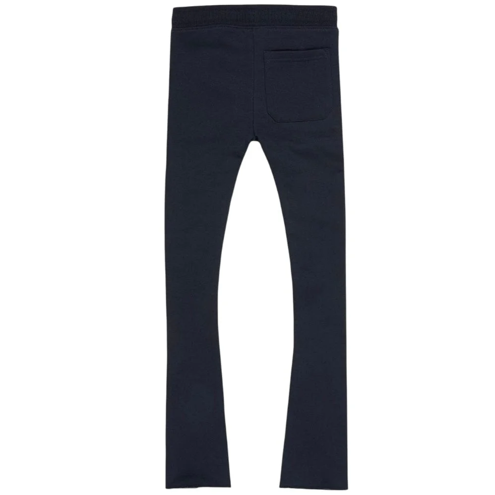Boys See You In Paradise Tonal Stacked Sweatpants (Navy) 8899LB - Image 2
