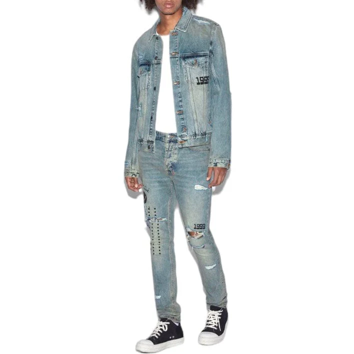 Ksubi Classic Throw Bak Denim Jacket (Indigo Denim) MPS24JK004 - Image 4