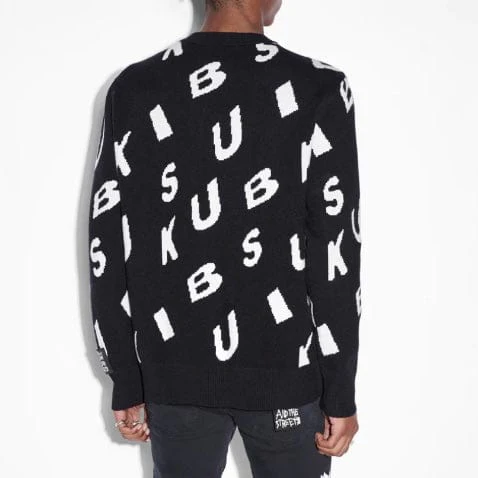 Ksubi Letters Knit Crewneck (Black) MFA23KW001 - Image 2