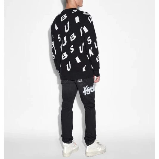 Ksubi Letters Knit Crewneck (Black) MFA23KW001 - Image 5