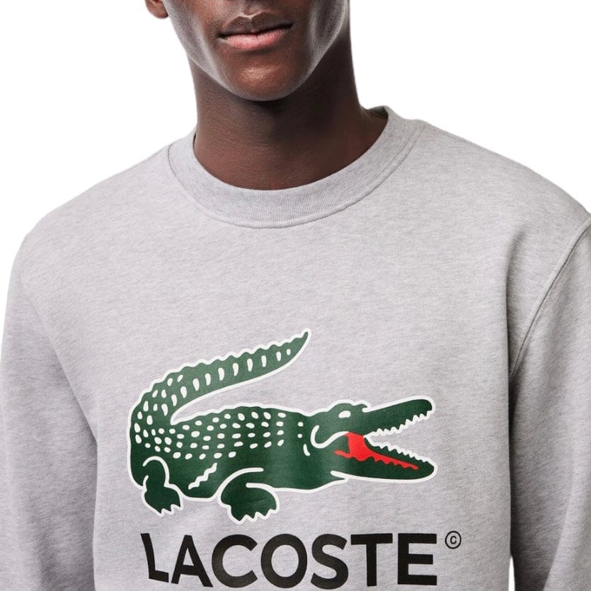 Lacoste Classic Fit Fleece Sweatshirt (Grey Chine) SH1281-51 - Image 5