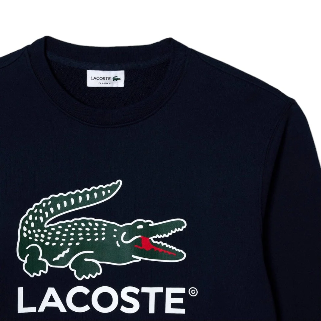 Lacoste Classic Fit Fleece Sweatshirt (Navy Blue) SH1281-51 - Image 2