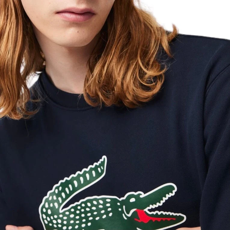 Lacoste Classic Fit Fleece Sweatshirt (Navy Blue) SH1281-51 - Image 5