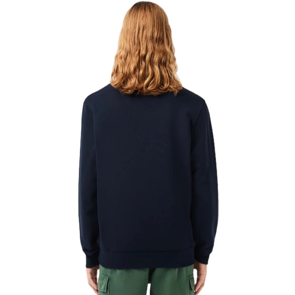 Lacoste Classic Fit Fleece Sweatshirt (Navy Blue) SH1281-51 - Image 7