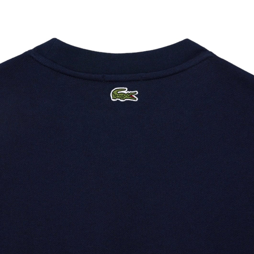 Lacoste Cotton Fleece Branded Jogger Sweatshirt (Navy Blue) SH1228-51 - Image 3