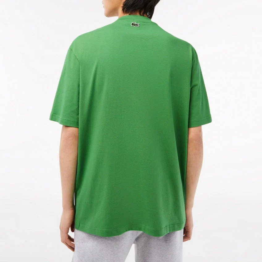 Lacoste Crew Neck Loose Fit Crocodile Print T Shirt (Green) TH5511-51 - Image 5