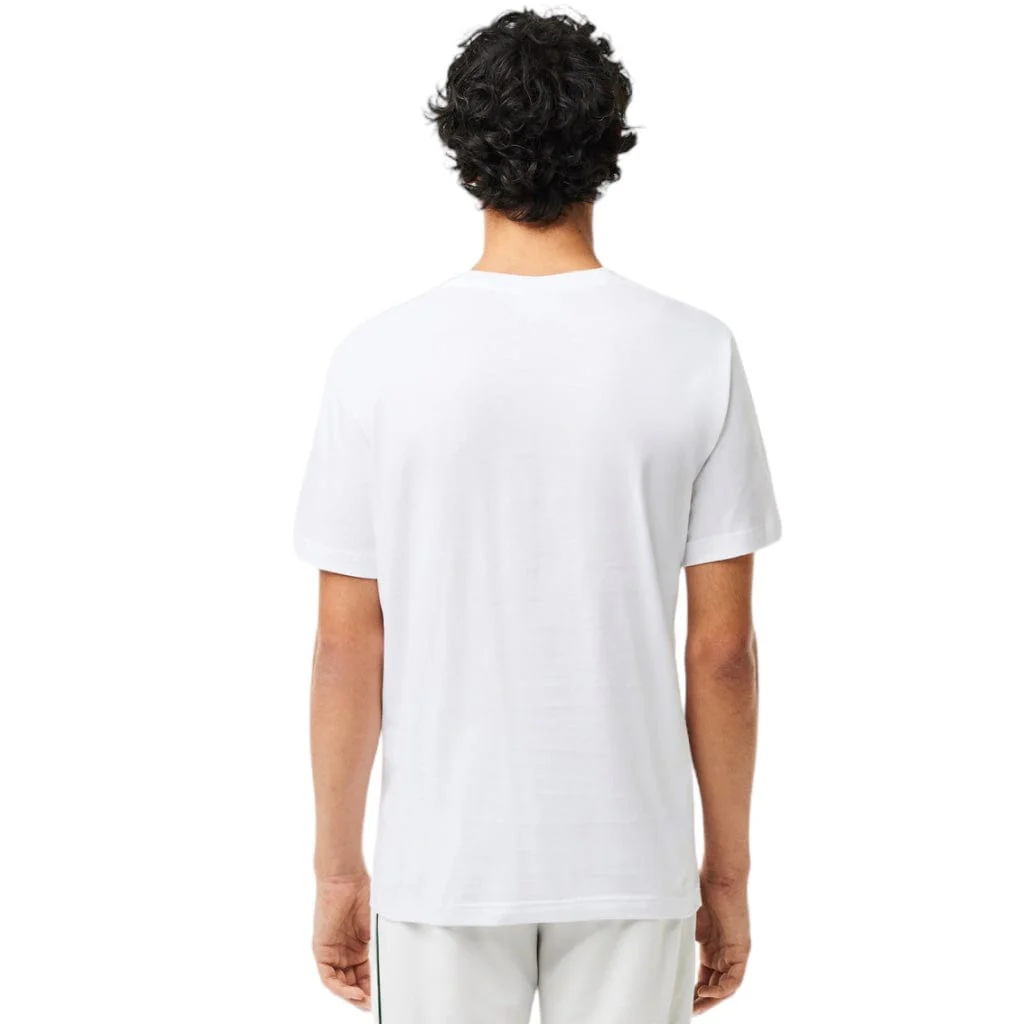 Lacoste Jersey Signature Print Tee (White) TH1285-51 - Image 5