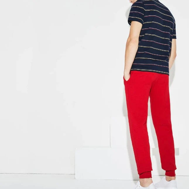 Lacoste Sport Fleece Tennis Sweatpants (Red) XH5528 - Image 5