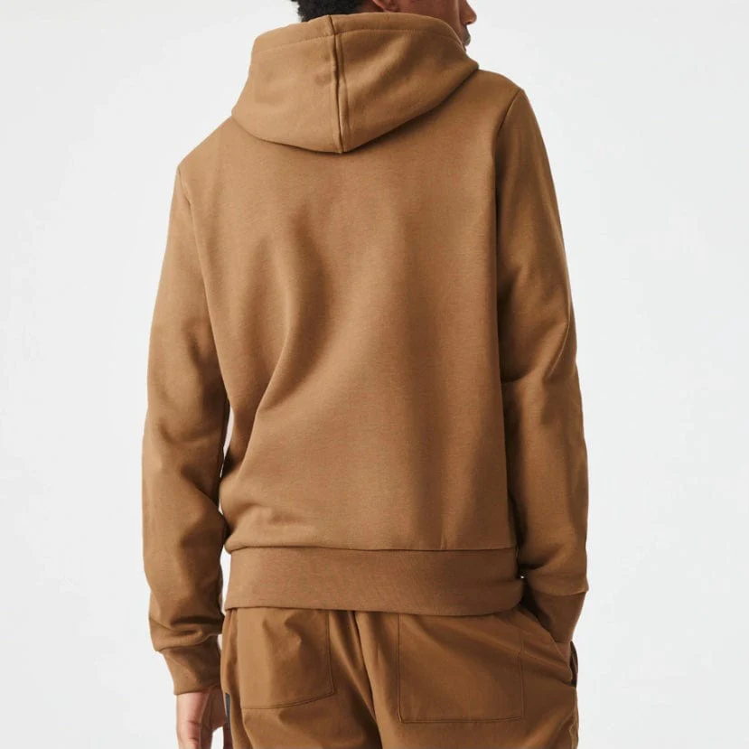 Lacoste Kangaroo Pocket Color-Blocked Hoodie (Brown) SH9626-51 - Image 3