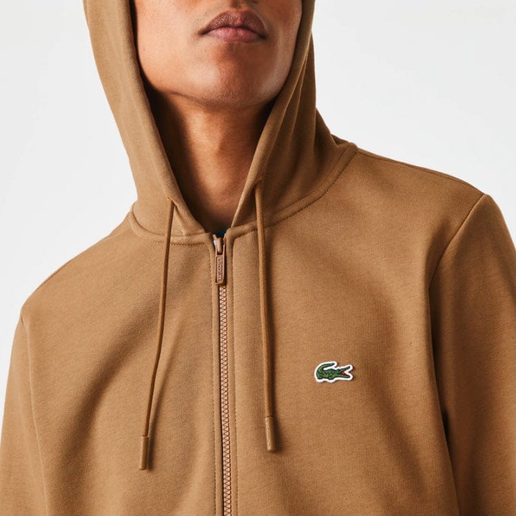 Lacoste Kangaroo Pocket Color-Blocked Hoodie (Brown) SH9626-51 - Image 5