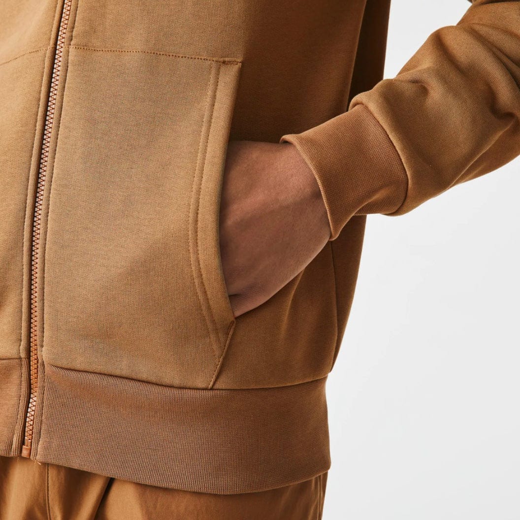 Lacoste Kangaroo Pocket Color-Blocked Hoodie (Brown) SH9626-51 - Image 7