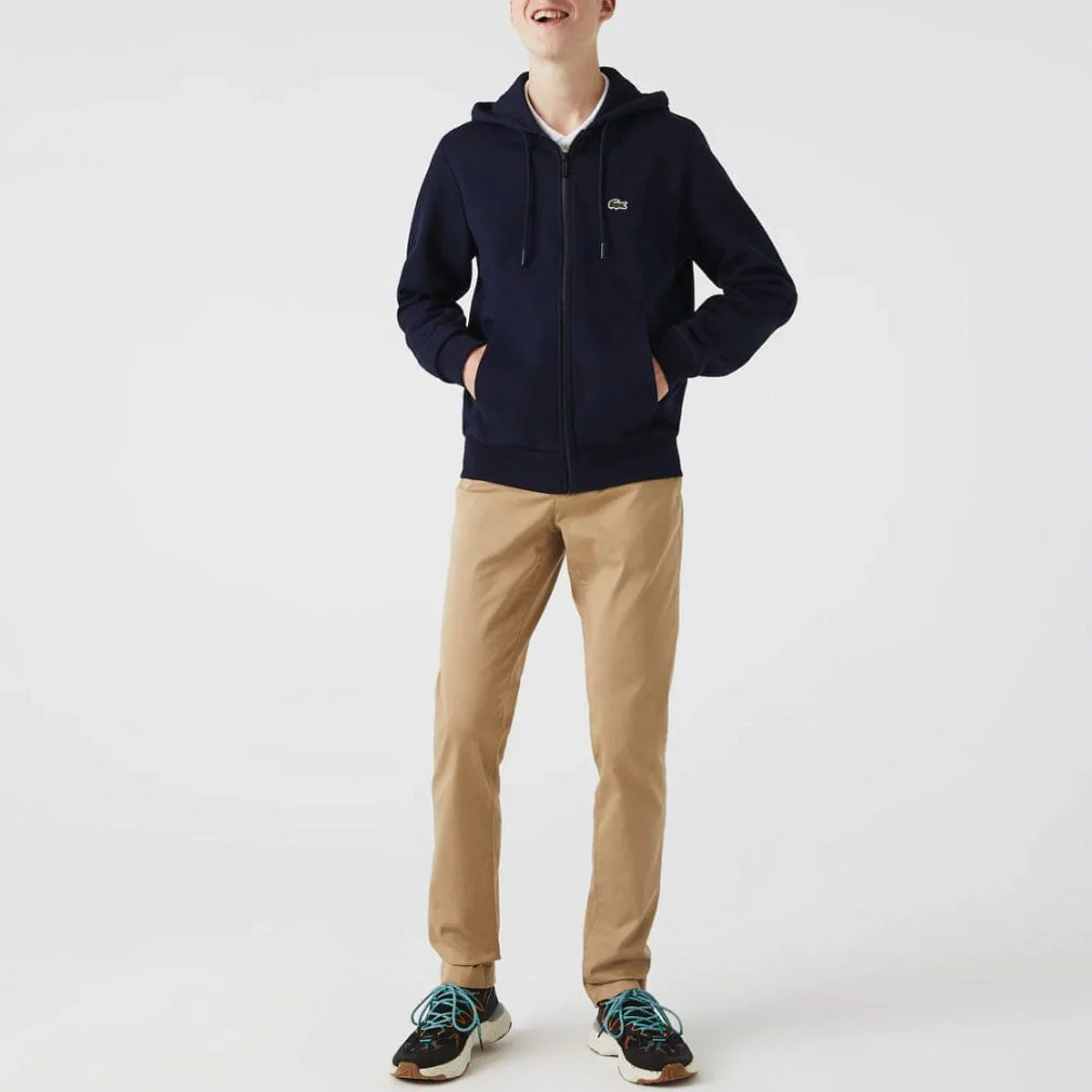 Lacoste Kangaroo Pocket Color-Blocked Hoodie (Navy) SH9626-51 - Image 2