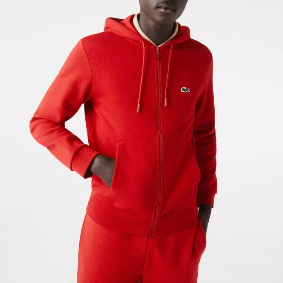 Lacoste Kangaroo Pocket Color-Blocked Hoodie (Red) SH9626-51 - Image 2