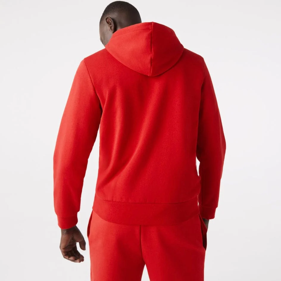 Lacoste Kangaroo Pocket Color-Blocked Hoodie (Red) SH9626-51 - Image 3