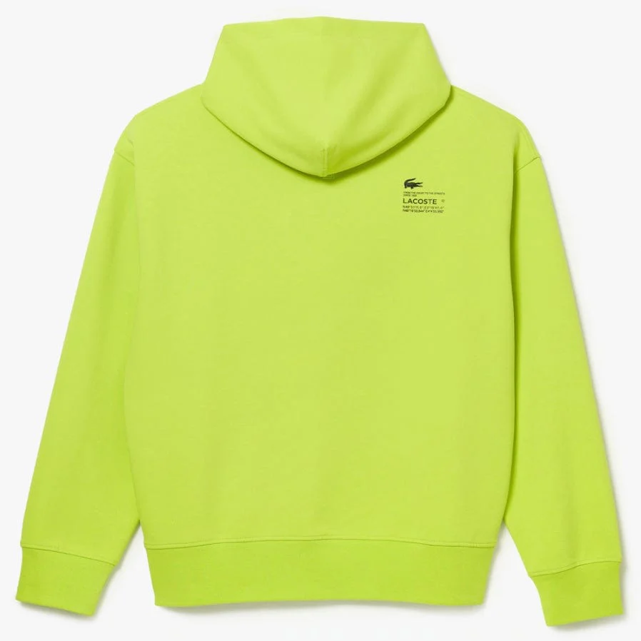 Lacoste Loose Fit Hooded Sweatshirt (Yellow) SH0094-51 - Image 8