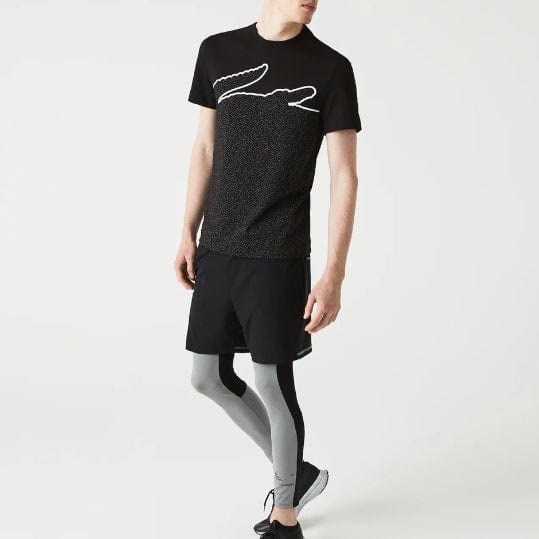 Lacoste Pique Blend Crew Neck T Shirt (Black) TH2963 - Image 4