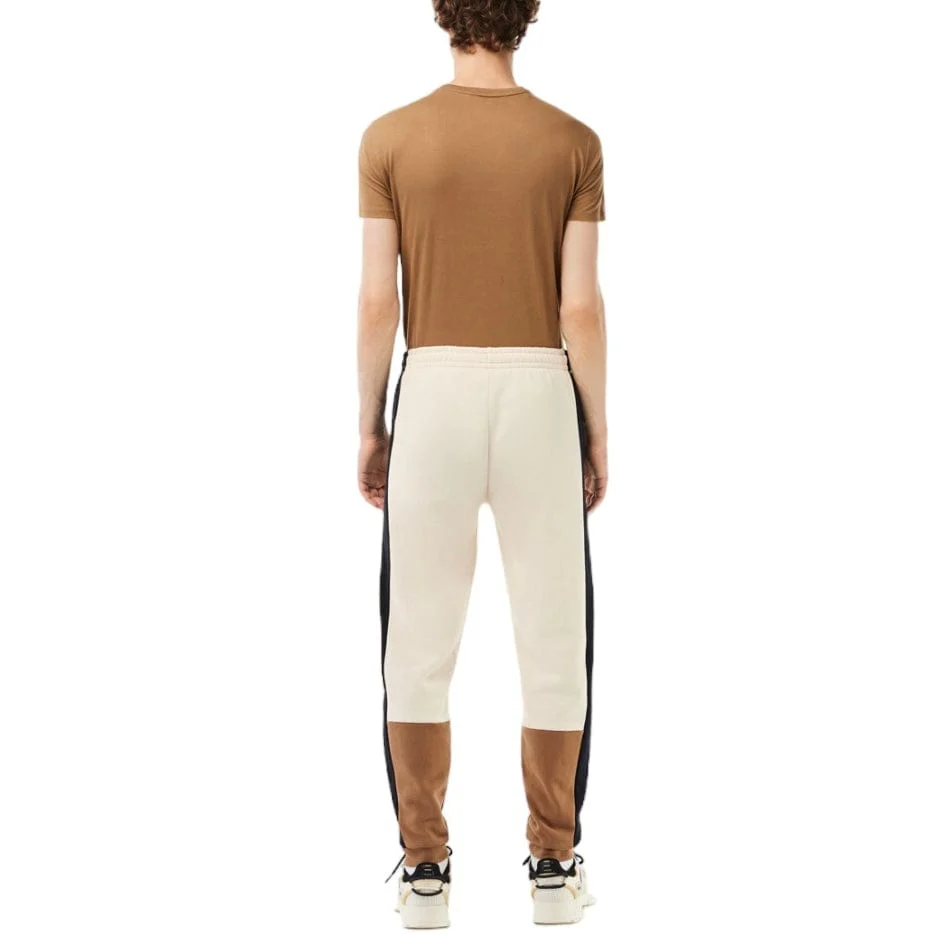 Lacoste Regular Fit Colorblock Joggers (Off White/Brown/Navy) XH1300-51 - Image 6