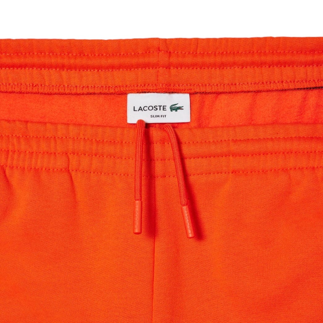 Lacoste Slim Fit Organic Cotton Fleece Sweatpants (Orange) XH9624-51 - Image 3