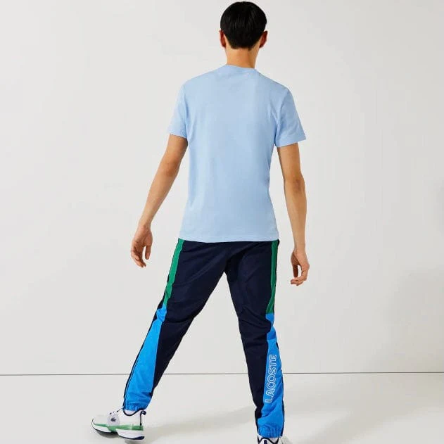 Lacoste Sport Patchwork Crocodile Print T Shirt (Light Blue) TH0822 - Image 4